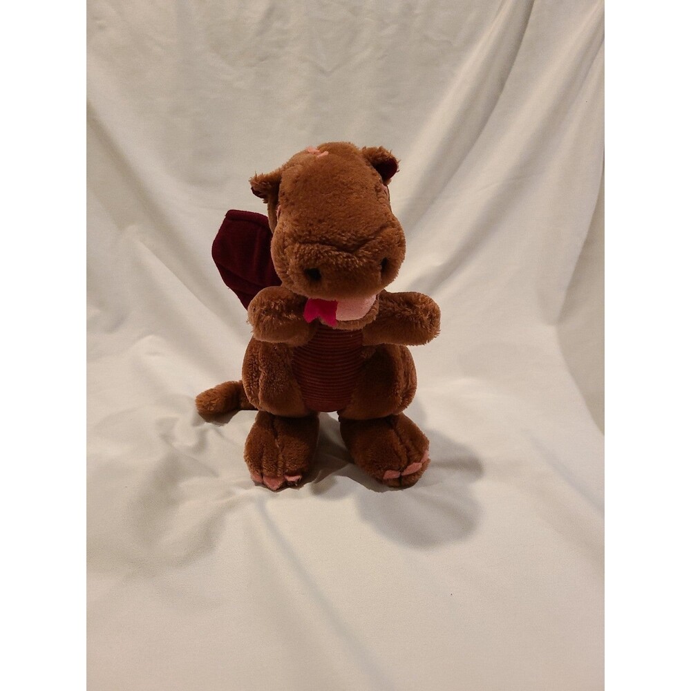 1983 Dakin Burgundy Pink Dragon Plush